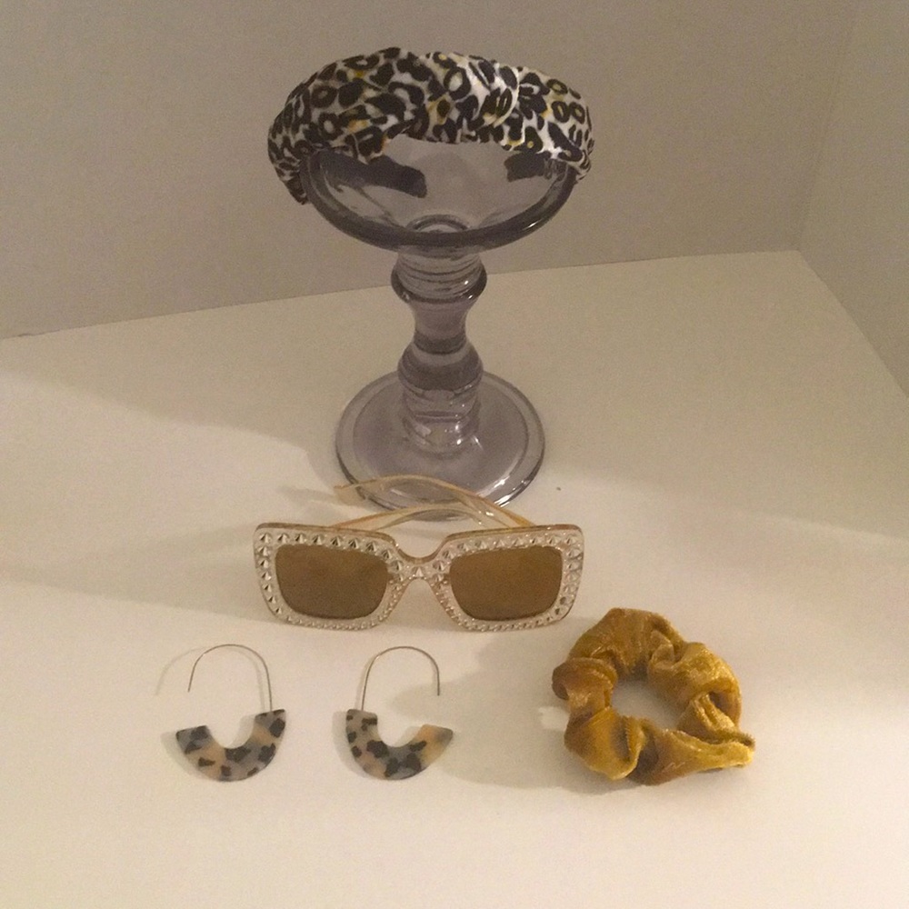 Carmel Bundle-Headband,Glasses,Earrings, Scrunchie